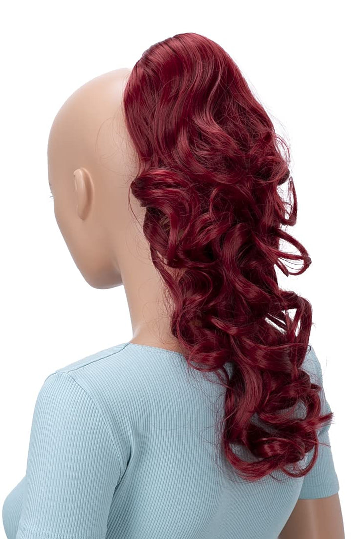 Prettyshop Hairpiece-Ponytail Red # 113A H217: Prettyshop 20 Hair Piece Pony Tail Clip On Extension Voluminous Curly Heat-Resisting Red # 113A H217
