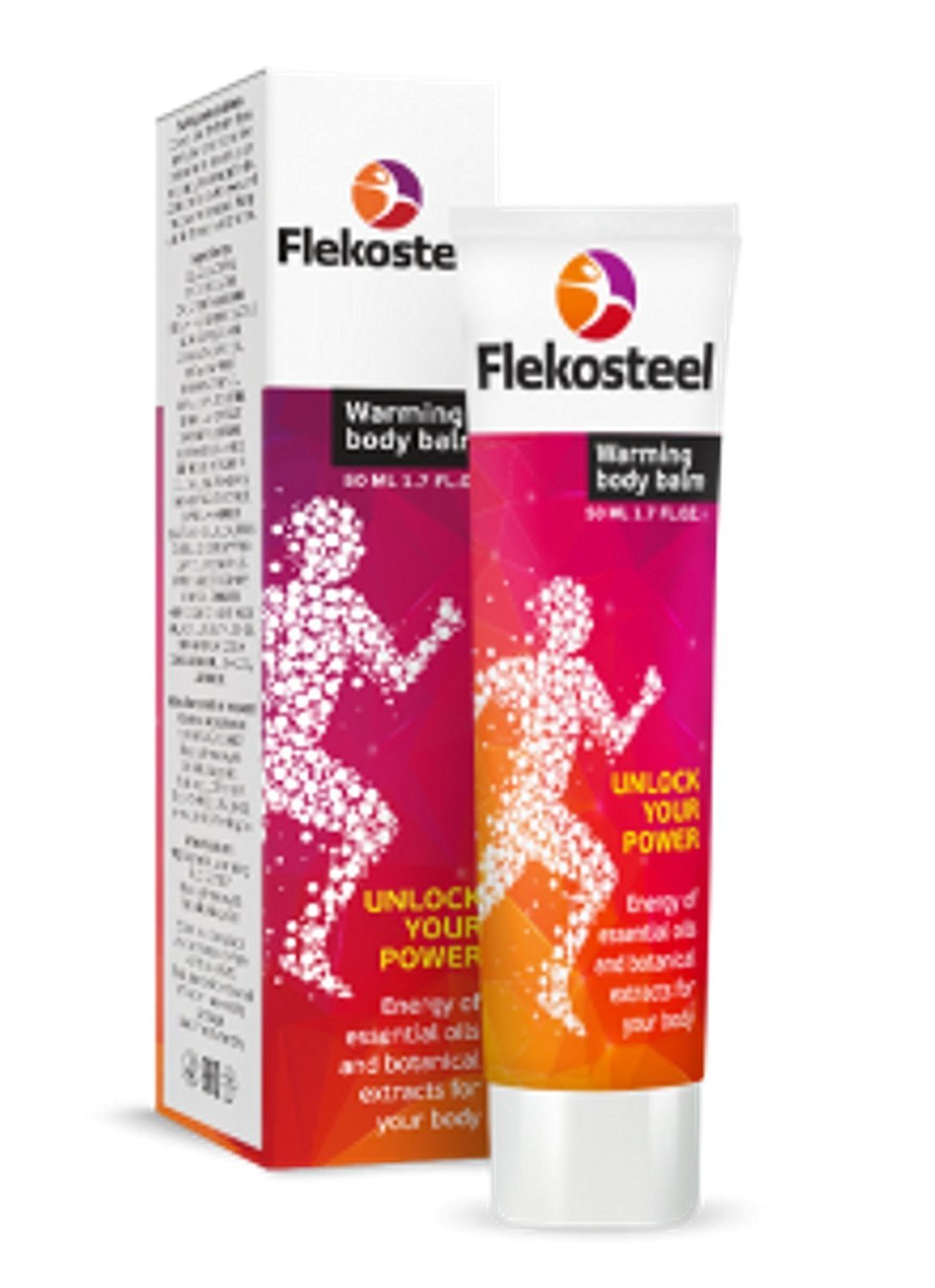 2 TUBE Flekosteel warming body balm 2 x (1.7 oz/ 50ml). Original from Russia with Hologram. Fresh Stock