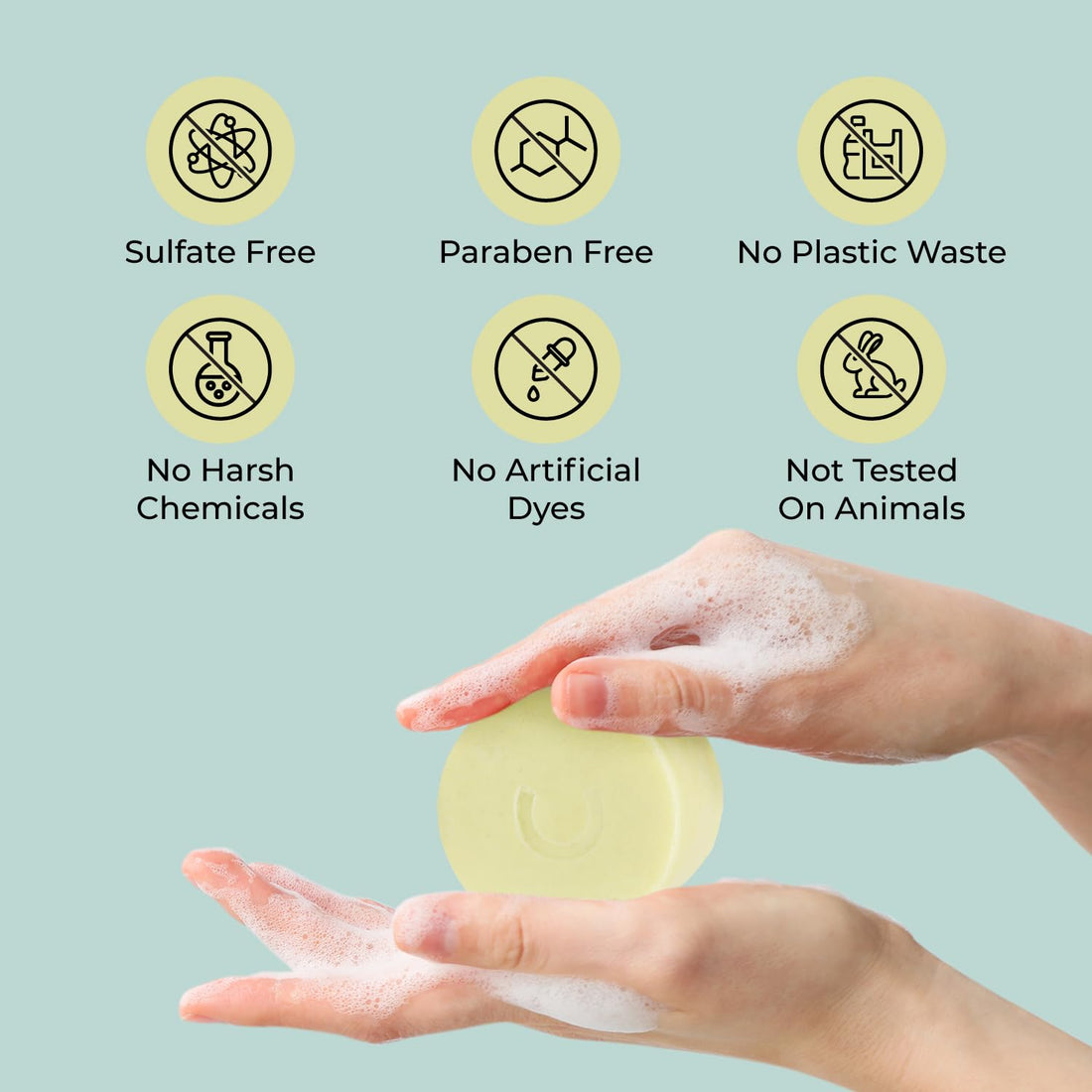 Jack59 Conditioner Bar for Fine Hair and Sensitive Skin – Serenity – with Patchouli,Vegan,pH Balanced,Gluten Free,Cruelty Free,Sulphate Free,No Parabens,Colour Safe,100+ Washes,2 oz,Light Green