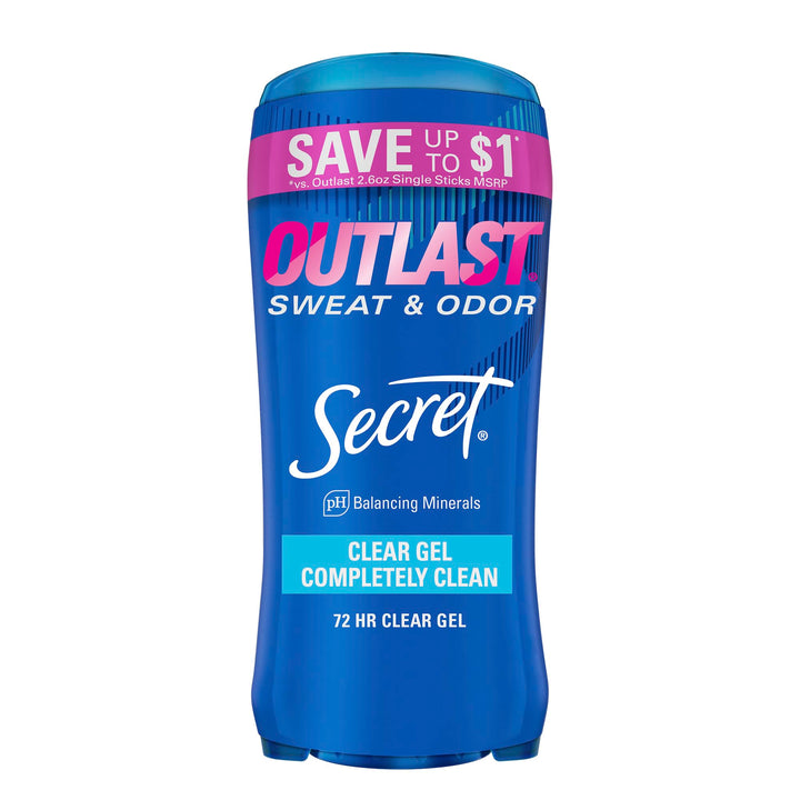 Secret Outlast Completely Clean Scent Women's Clear Gel Antiperspirant & Deodorant 2.6 oz