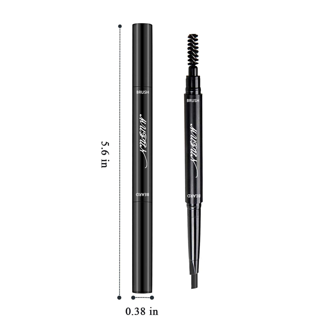 Beard Pencil Filler for Men - Water Resistance, Sweat Proof, Long Lasting & Natural Finish barber Pencil, Mustache Repair Shape, Two more Pencil Replacement Tip (black)