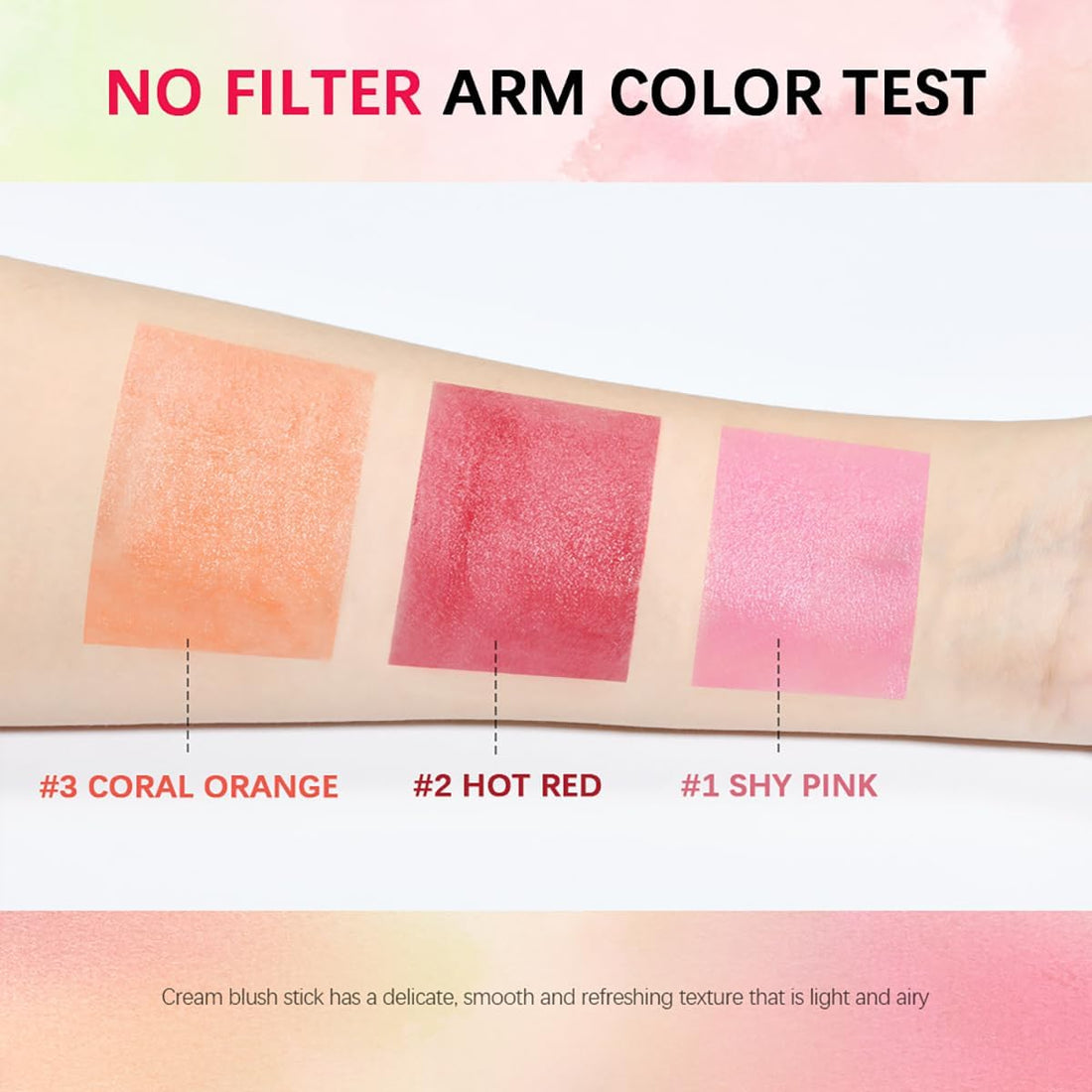 Tiejdhr Multi-Use Makeup Blush Stick, 3-in-1 Cream Blush Stick Beauty Tinted Solid Blush Stick for Cheek/Eyes/Lips, Waterproof Moisturizer Stick, Suitable for All Skin (01# Shy Pink)