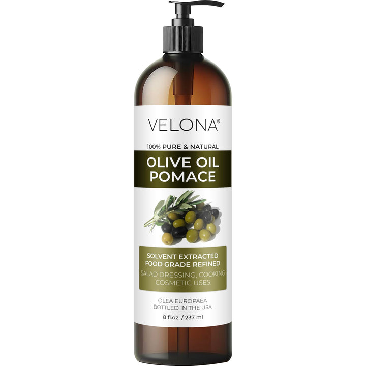 velona Olive Pomace Oil 8 Fl Oz | 100% Pure and Natural Carrier Oil | Refined | Cooking, Skin, Hair, Body & Face Moisturizing | Use Today - Enjoy Results