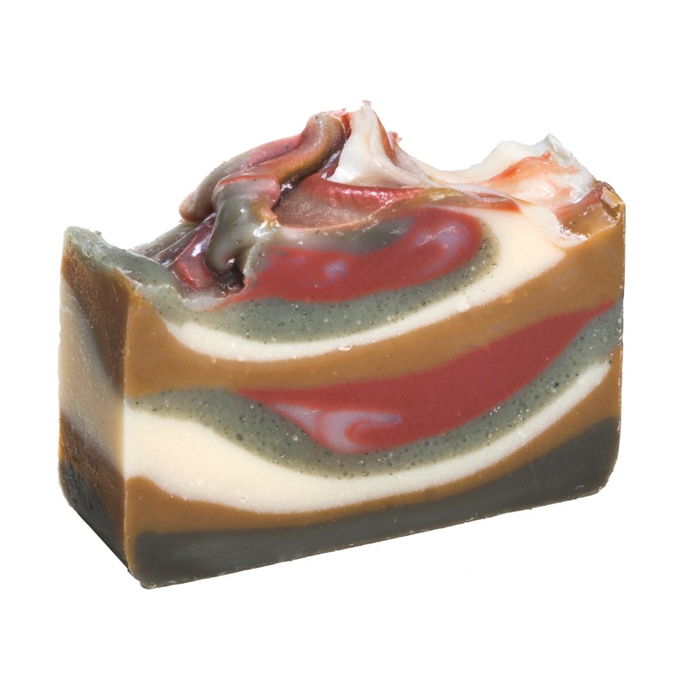 Brazilian Mud Soap Bar with French Lavender and Fennel (4 Oz)-handmade Organic with Essential Oils. Natural Moisturizing Body Soap for Skin and Face. With Shea Butter, Coconut Oil, Natural Glycerin