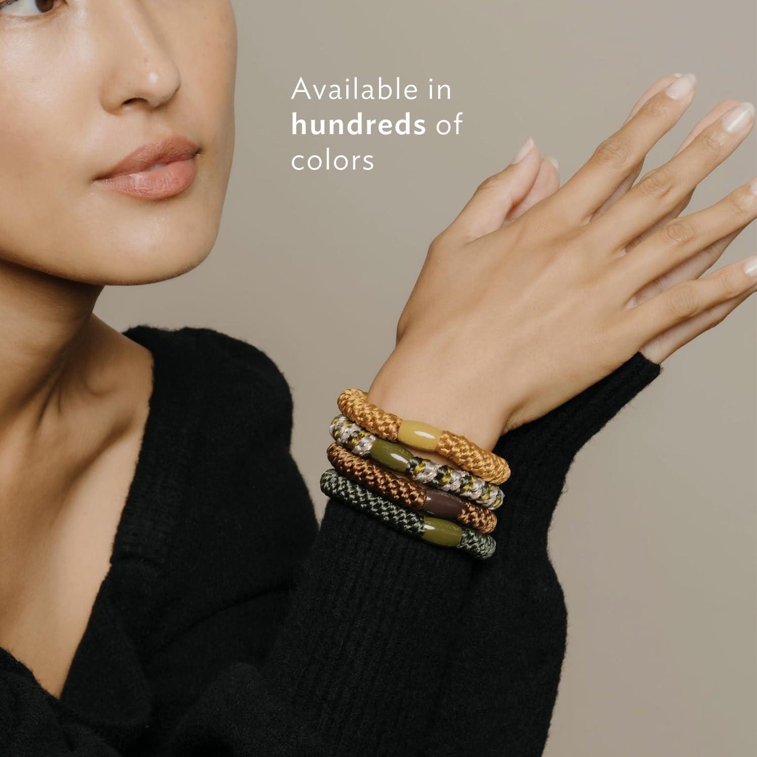 L. Erickson Ponytail Holders - Set of Eight - Espresso by L. Erickson