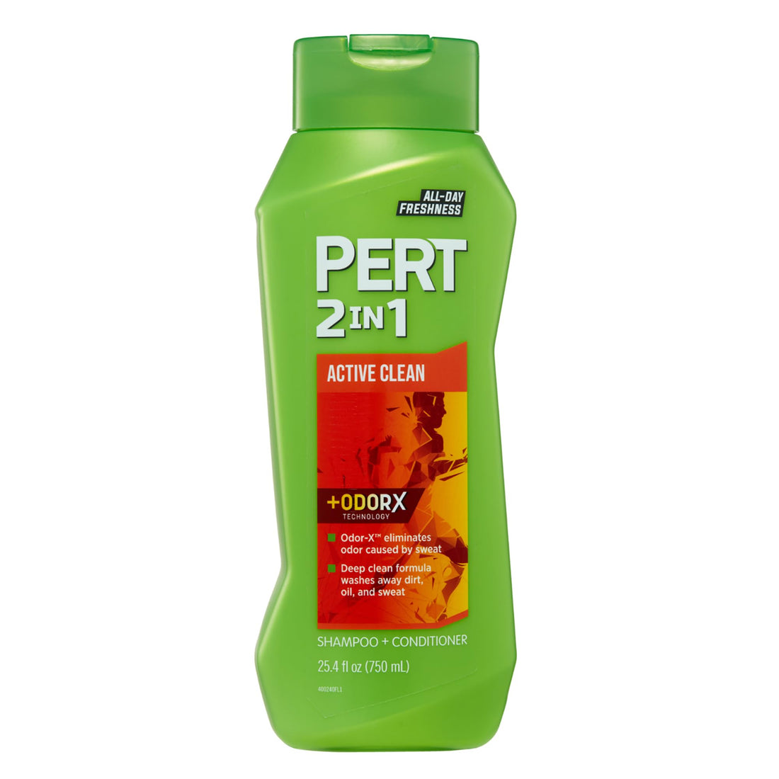PERT 2 in 1 Active Clean Shampoo and Conditioner - Deep Clean with Odor Elimination Technology - Leaves Hair Manageable and Fresh All Day - 25.4 oz