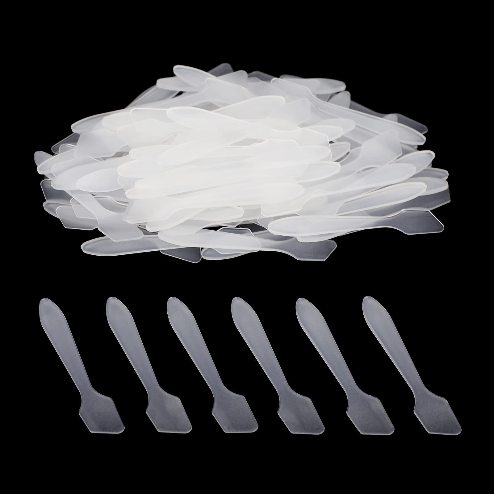 G2PLUS 100 PCS Disposable Makeup Frosted Tip Spatula Cosmetic Mask Spatula for Mixing and Sampling, 3.2' x 0.6' Facial Mask Stick
