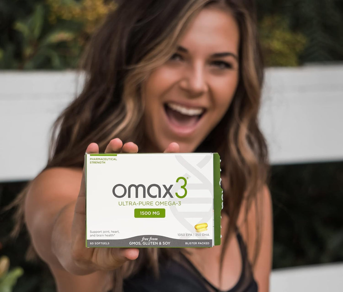 Omax3 Natural Omega 3 Fish Oil Pills 1500 MG EPA DHA - Omega3 Fatty Acid Muscle & Joint Support Supplements - Gluten Free, Wild Caught, Non GMO, 60-Day Supply Blister Packed (2 Boxes)