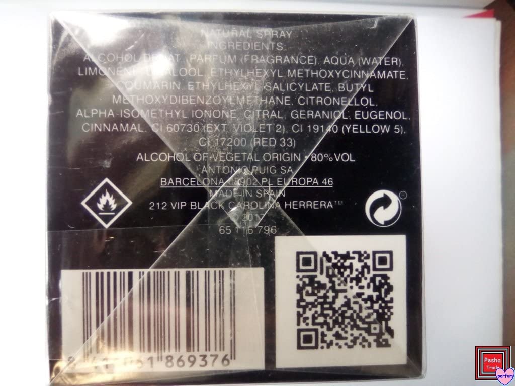 Carolina Herrera 212 VIP EDT for Men, 100ml