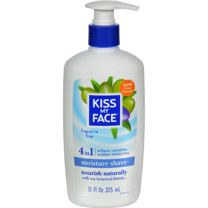 Kiss My Face Moisture Shave, Fragrance Free, 11 oz