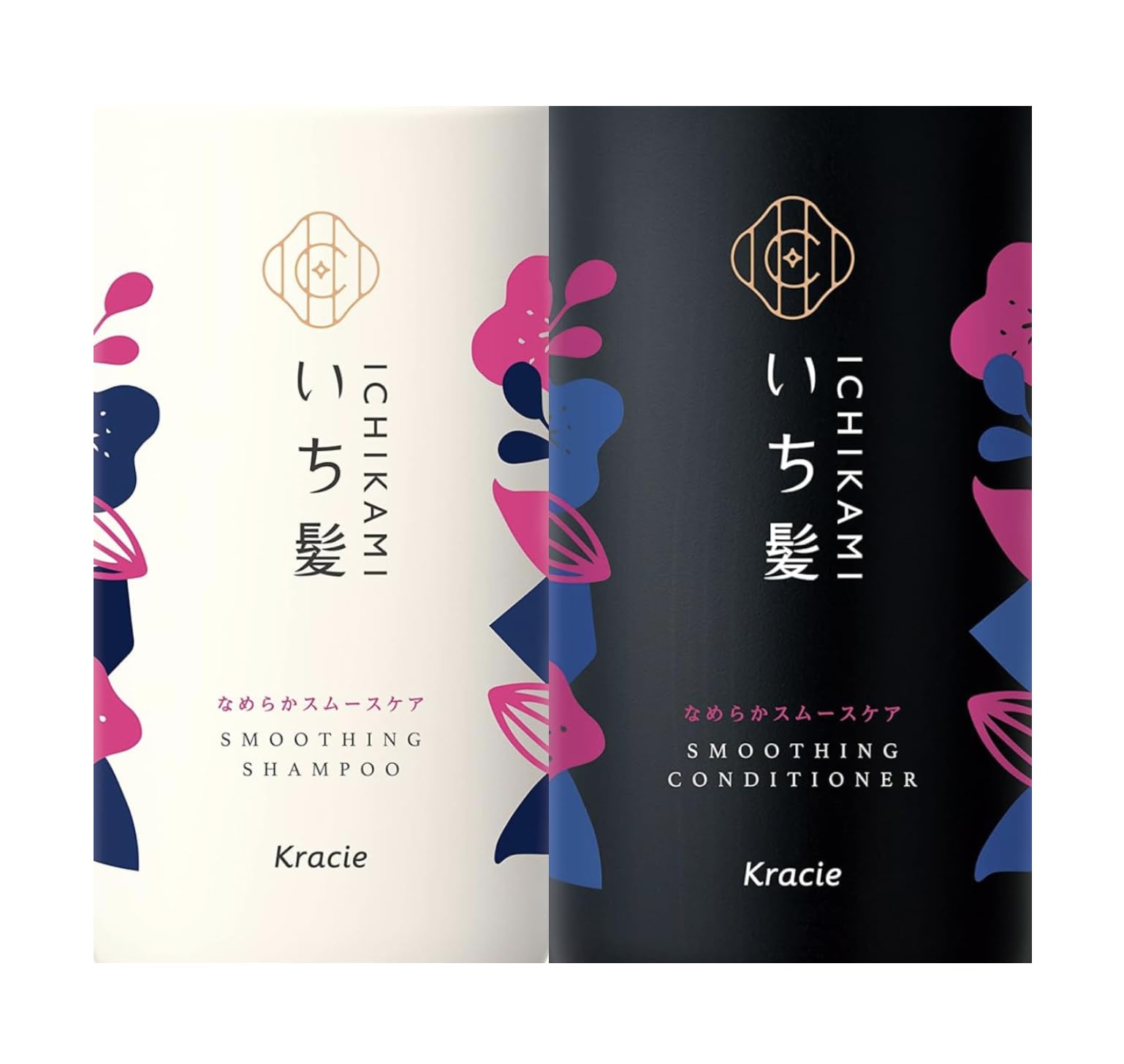 Ichikami Smoothing Shampoo and Conditioner Refill Set, Cherry Blossom Scent, Sulfate-Free, Repairs Dry and Damaged Hair, 330ml Each