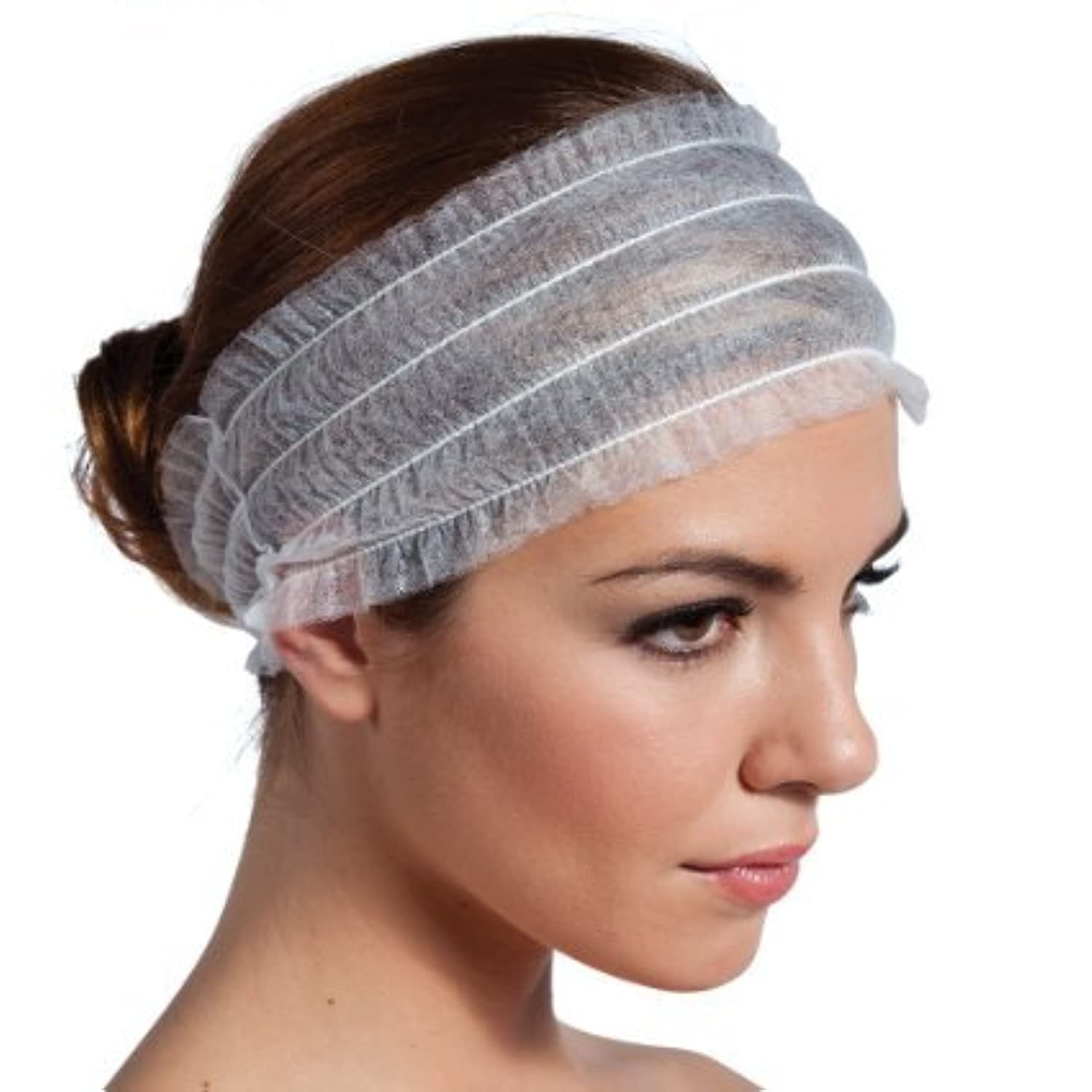 Huini 100 Pcs Disposable Spa Non-woven Headbands, 100 Count