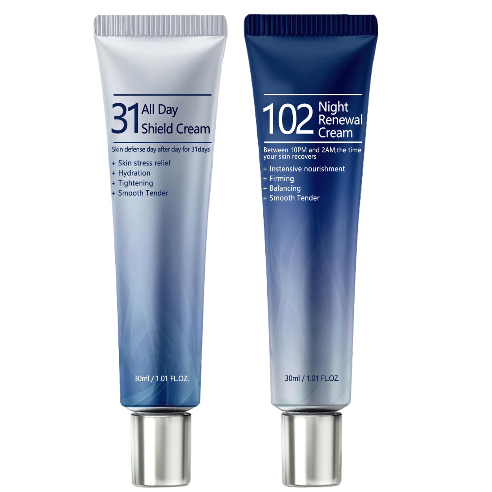 ZCMN 2 Pack All-day & Night Cream for Face - 31 All Day Shield Cream & 102 Night Renewal Cream -Intensive Skin Care All Day and Night Cream Moisturizing & Hydrating