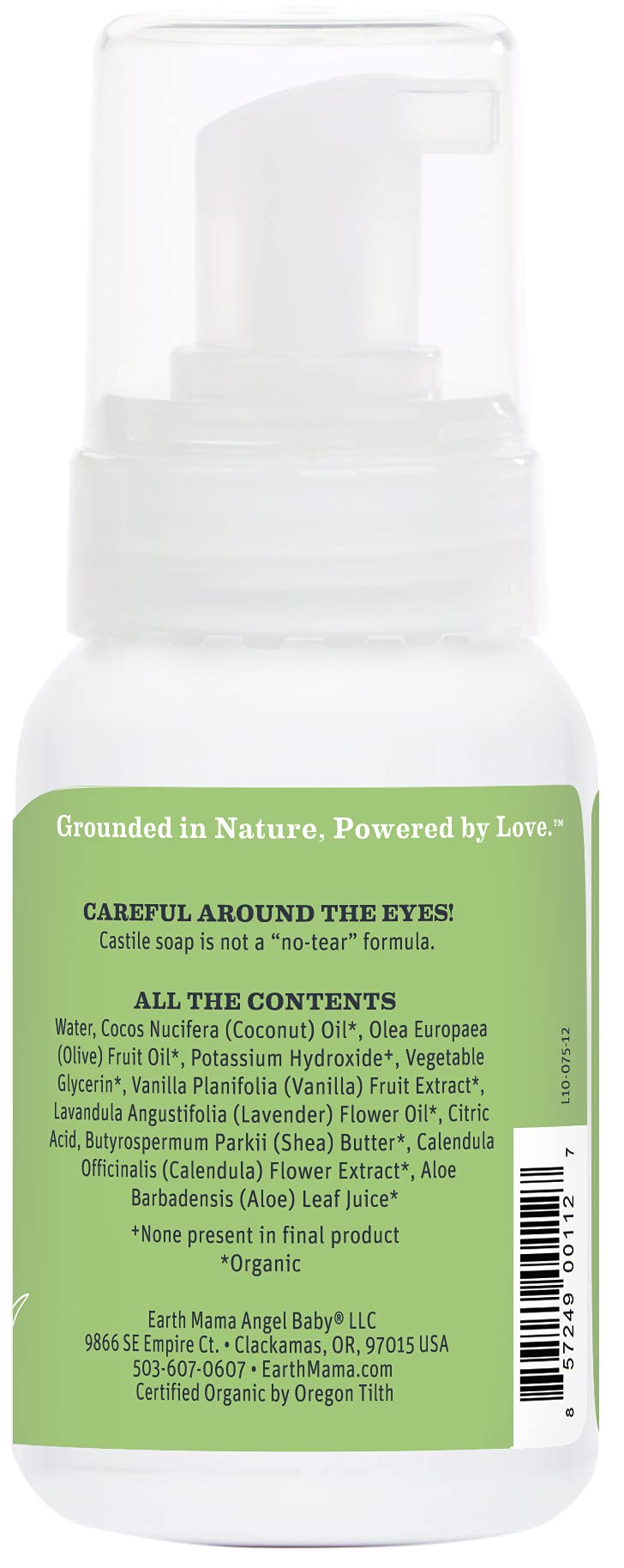 Earth Mama Calming Lavender Baby Wash with Gentle Castile Soap for Sensitive Skin, 5.3-Fluid Ounce