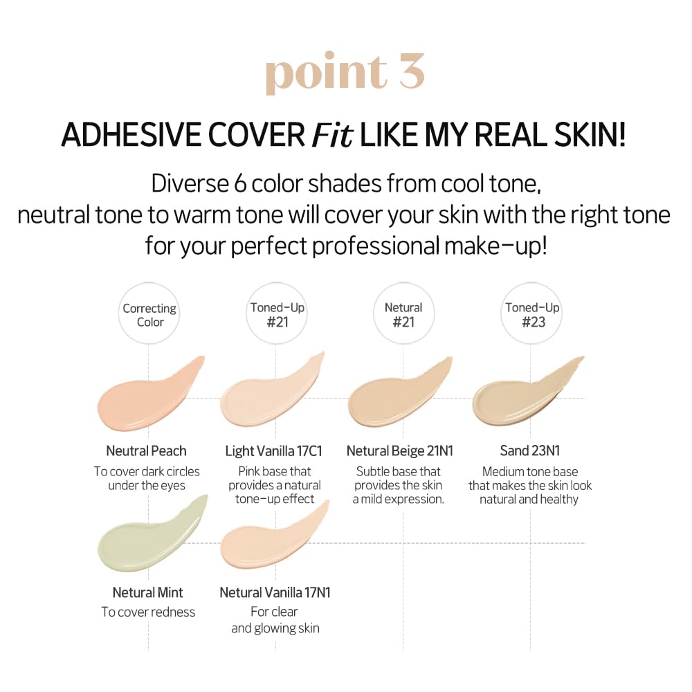 ETUDE Big Cover Skin Fit Concealer PRO - Neutral Vanilla | Long-Lasting Closely Adhesive Cover Like Real Skin | Smooth and Perfect Makeup | Hides Dark Circles, Redness