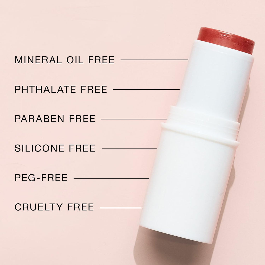 BOOM! By Cindy Joseph BoomStick Rose Nude - 3-in-1 Cream Blush Stick for Eyes, Lips & Cheeks - Cruelty-Free, Long-Wearing, Blendable, Buildable Lip & Cheek Tint - Multi-Use Makeup for All Skin Types