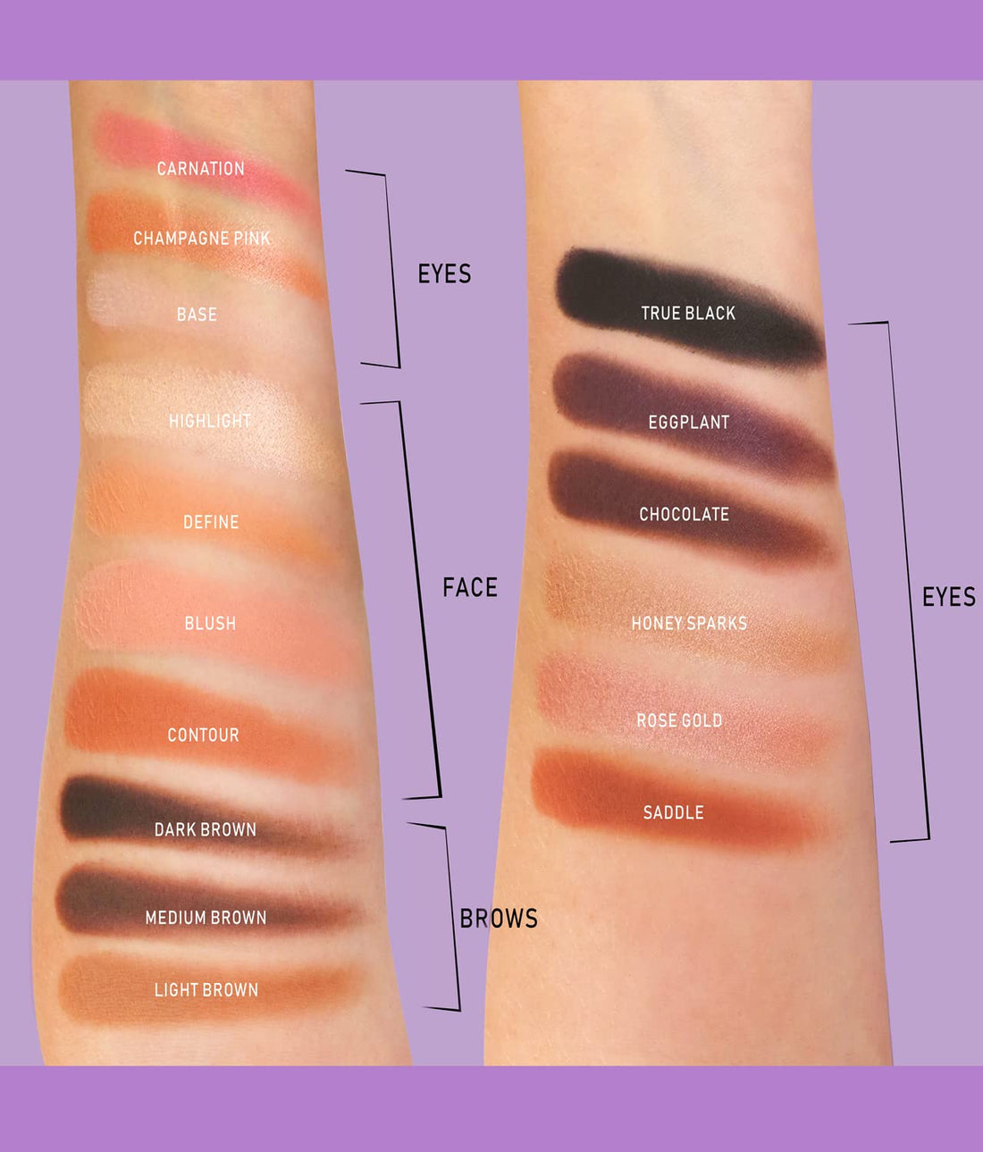 Rude Cosmetics In Your Face 3-In-1 Palette, Multicolor, 24 g