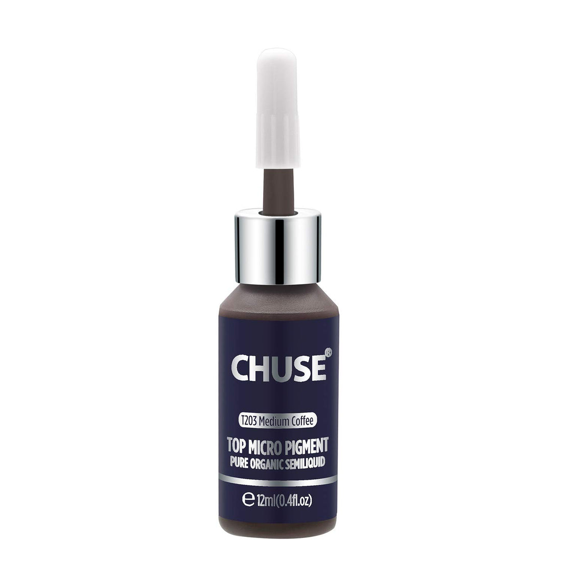 CHUSE T203, 12ml, Medium Coffee, Passed SGS,DermaTest Top Micro Pigment Cosmetic Color Permanent Makeup Tattoo Ink