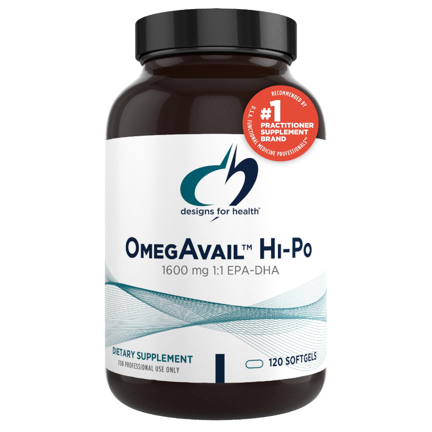Designs for Health OmegAvail Hi-Po - TG (Triglyceride) Omega-3 Fish Oil Supplement, 1600mg EPA/DHA per Serving with Lemon + Vitamin E to Minimize Fishy Taste (120 Softgels)