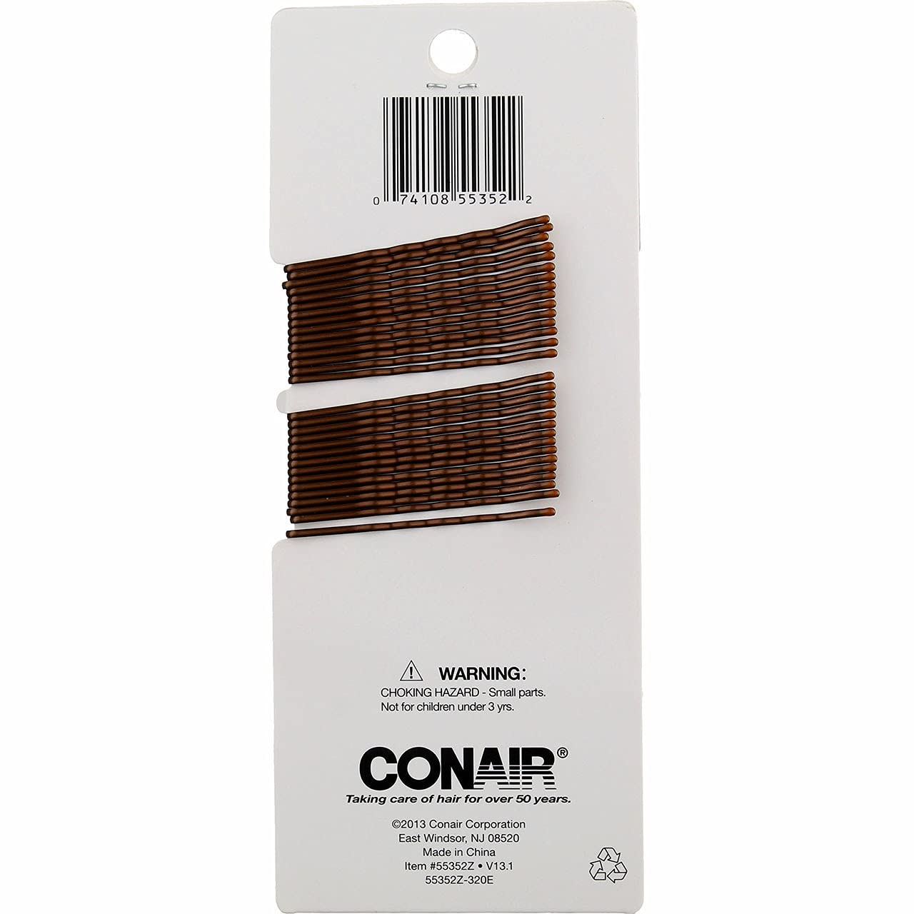 Conair Color Match Bobby Pins, Brunette, 1-Pack of 90-Pieces