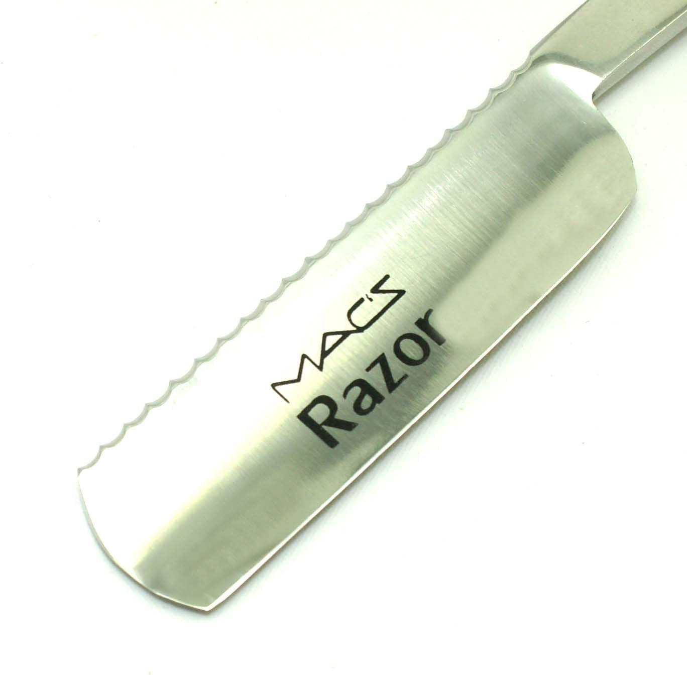 Professional Straight Razors with Solid Brown Maple Wood Handle Macs Brand-047