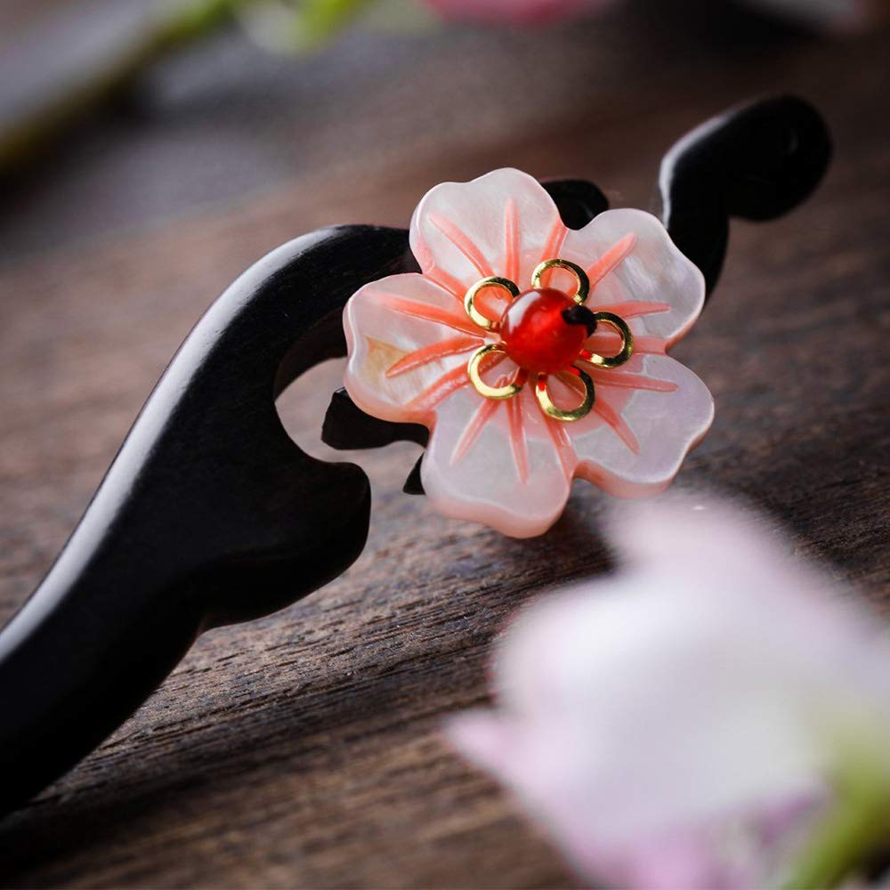 Women Girl's Hair Stick Wooden Handmade Hair Accessories,Chinese Retro Hairpins Fer Decor Model B