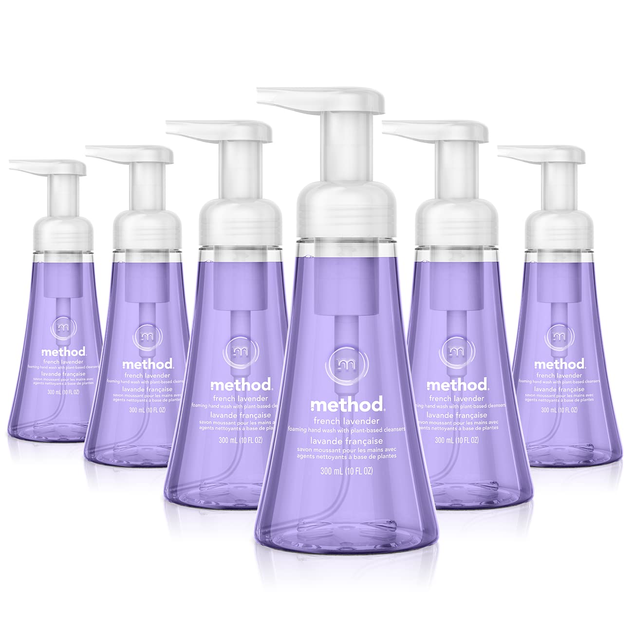 Method Naturally Derived Foaming Hand Wash, French Lavender, 10 oz. (Pack of 6)