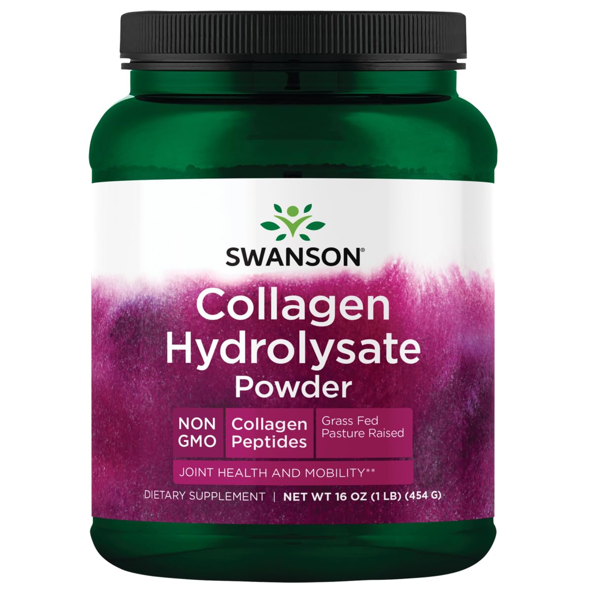 Swanson High Plains Collagen Hydrolysate Powder - Collagen Peptides Powder Supporting Hair, Skin, Nails, and Joint Health - Bioavailable Proteins Promoting Bone, Tissue, and Cartilage Support - (1 lb)