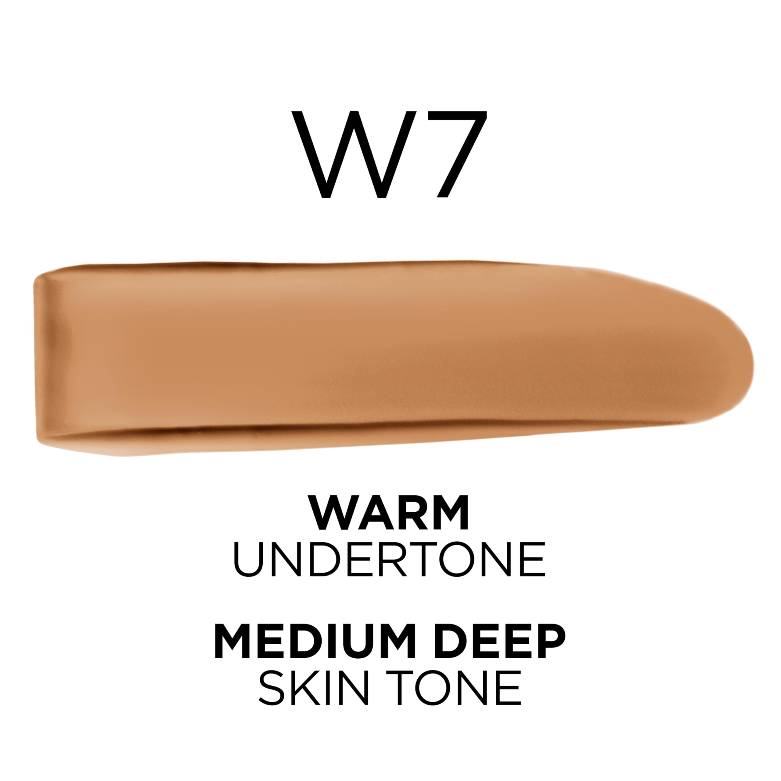 L'Oreal Paris True Match Super-Blendable Foundation, Medium Coverage Liquid Foundation Makeup, W7, Medium Deep, 1 Fl Oz