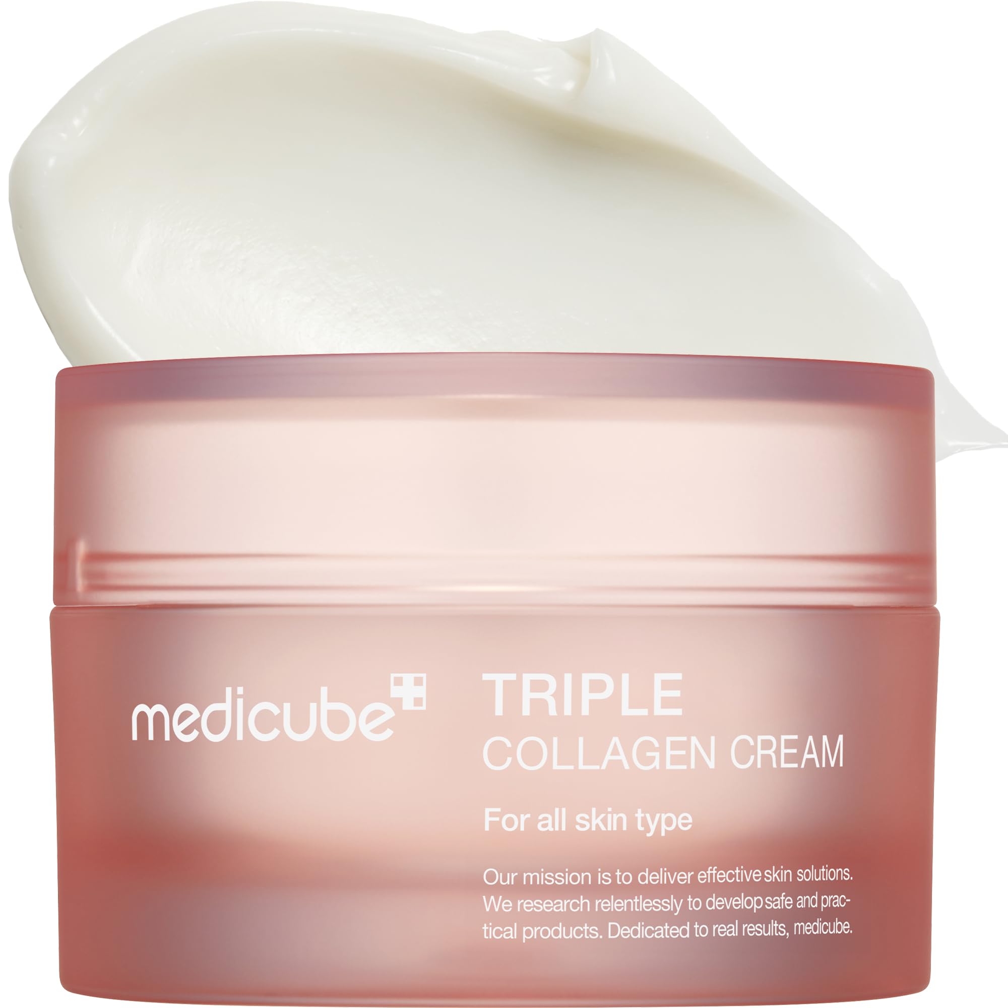 medicube Triple Collagen Cream - Hydrating & Firming Moisturizer with Hyaluronic Acid, Premium Elastin, Shea Butter - Wrinkle Care & Boosts Elasticity - Korean Skincare, 1.69 oz