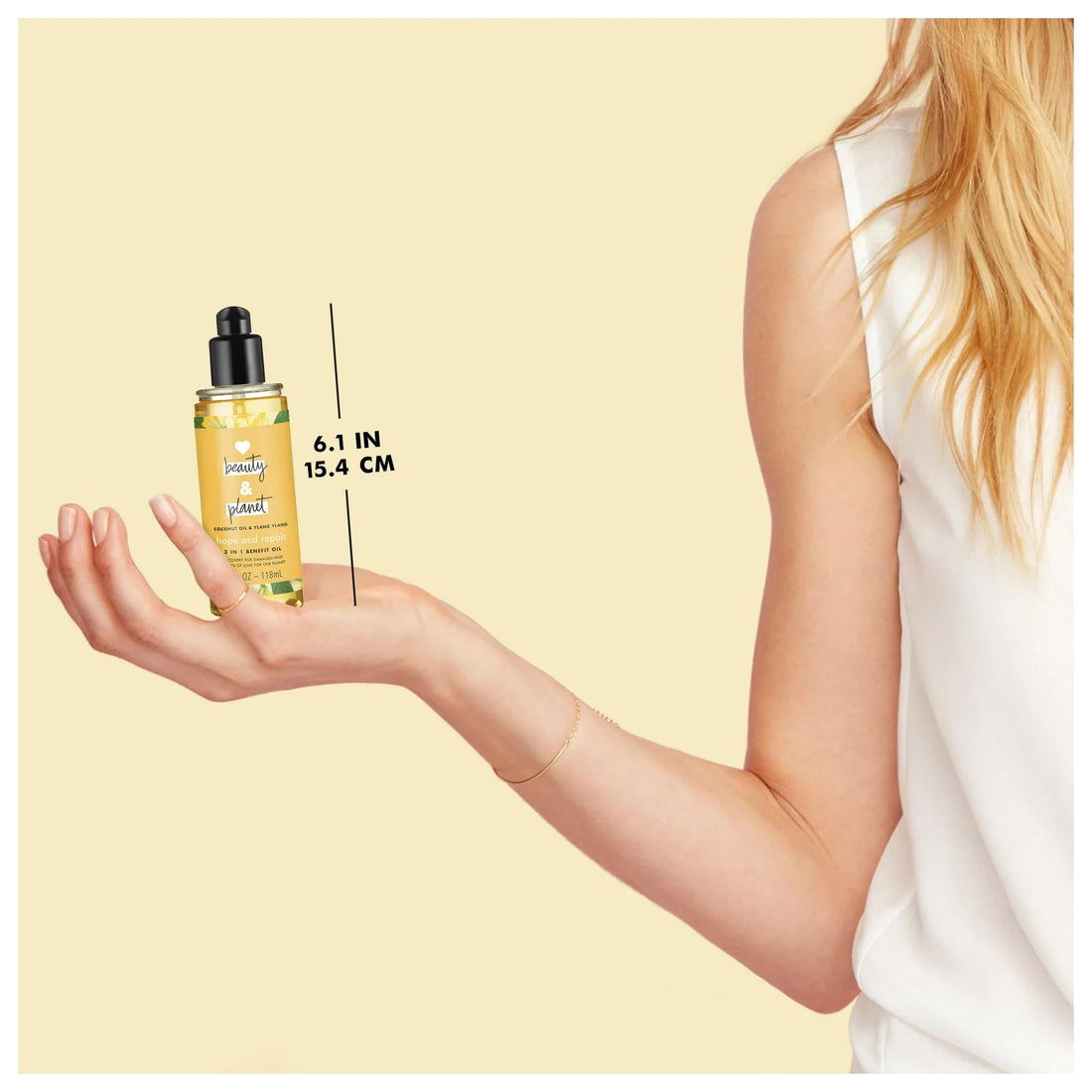 Love Beauty and Planet 3-in-1 Benefit Oil for Unisex, Coconut Oil and Ylang Ylang, 4 Ounce