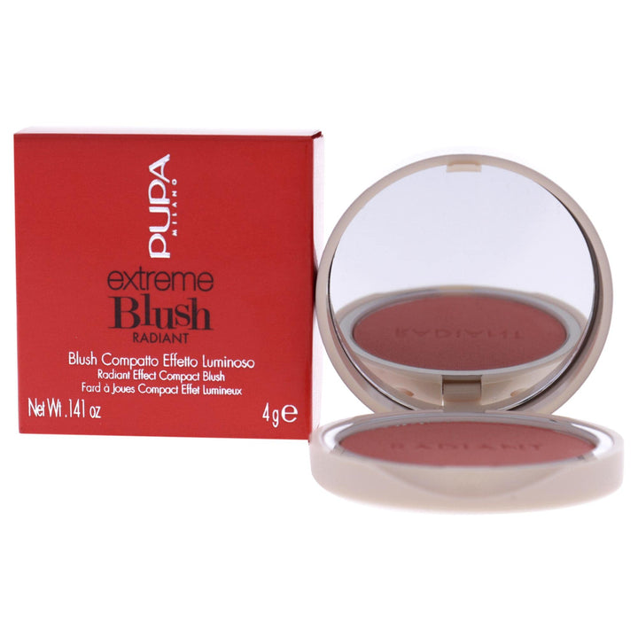 PUPA Milano Extreme Blush Radiant - Enhances The Natural Radiance Of The Face - Gives A Glowing And Smoothing Effect - Lightweight Formula - Suitable For All Skin Types - 030 Coral Passion - 0.141 Oz
