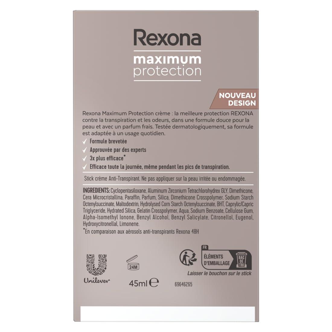 MAXIMUM PROTECTION confidence deo crema 45 ml