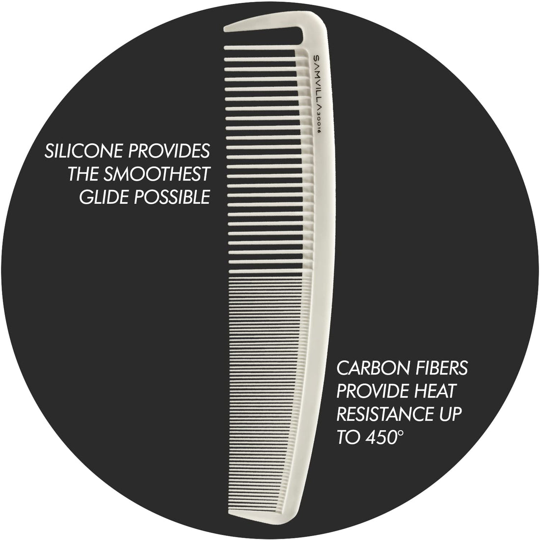 Sam Villa Wide Cutting Ivory Comb