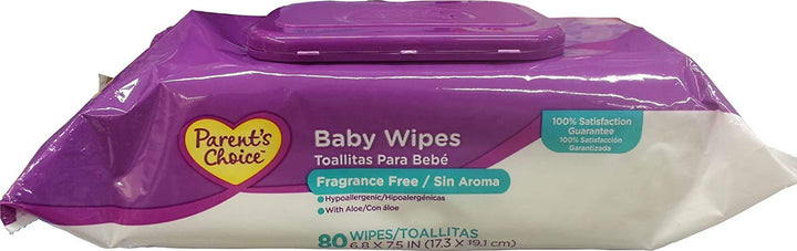 Parent's Choice Baby Wipes Fragrance Free 80ct