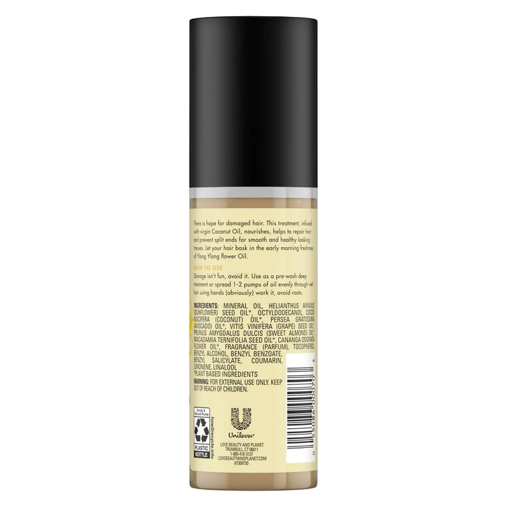 Love Beauty and Planet 3-in-1 Benefit Oil for Unisex, Coconut Oil and Ylang Ylang, 4 Ounce