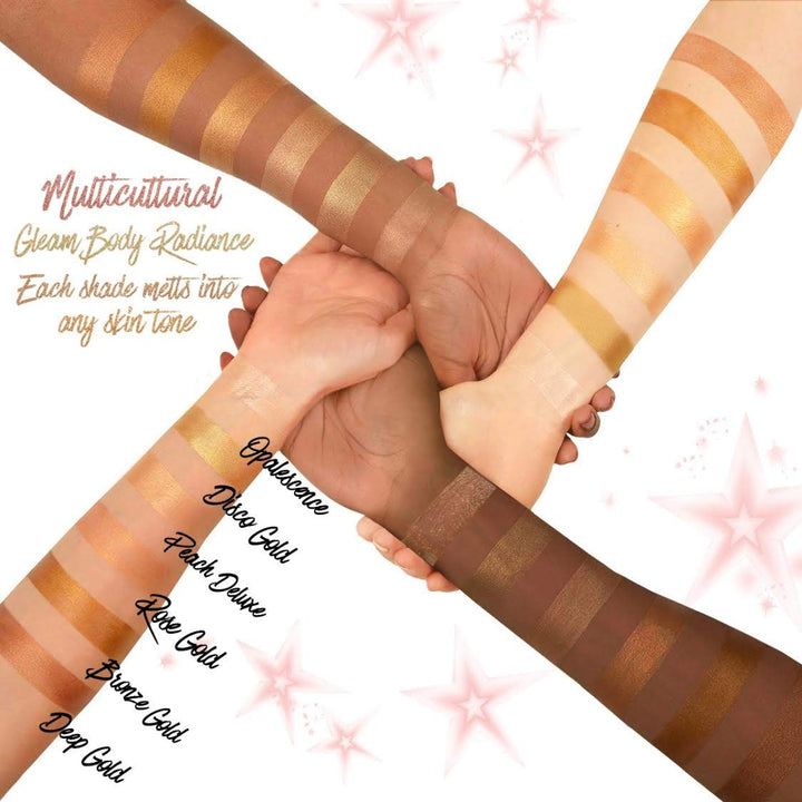 Melanie Mills Hollywood Gleam Body Radiance All In One Makeup, Moisturizer & Glow For Face & Body - Rose Gold, 3.4 fl.oz.