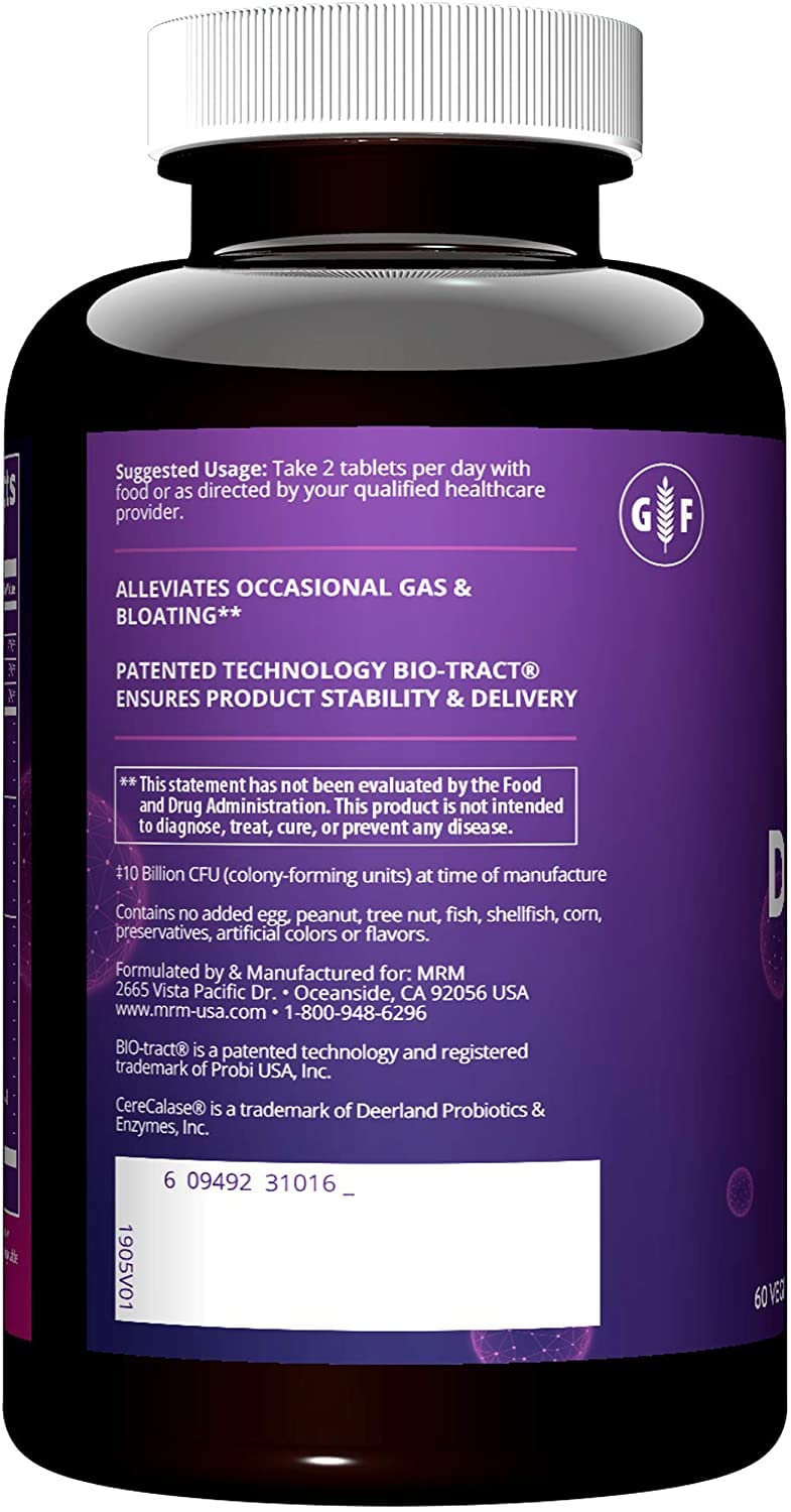 MRM Nutrition Digest-All ® IC Probiotics & Digestive Enzymes | Improved Digestion and Absorption | Healthy Digestion | May Help with Bloating and Gas | Gluten-Free | 30 Servings