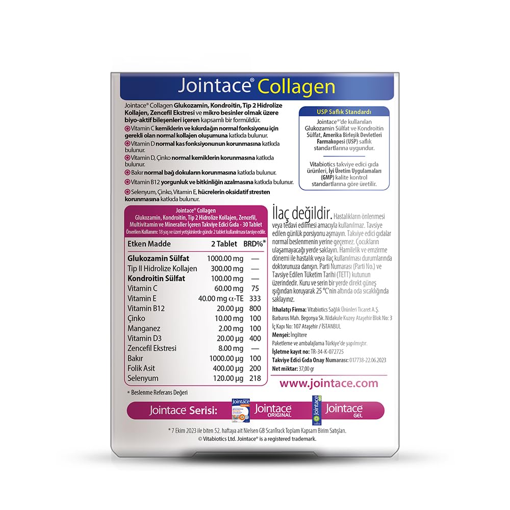 Vitabiotics Jointace Collagen Tablets 30 Capusles