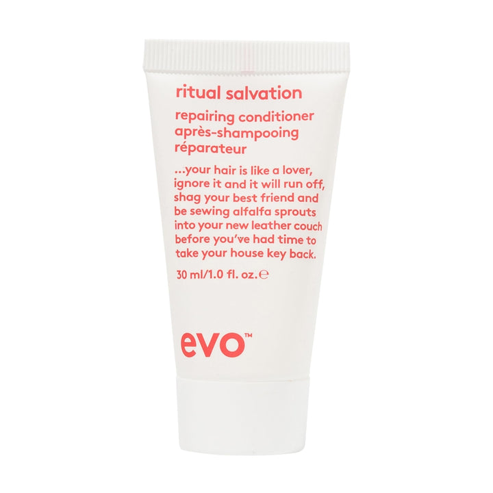 EVO Ritual Salvation Repairing Hair Conditioner - Protein Treatment for Damaged & Brittle Hair, Helps Reduce Breakage & Protects Color - Travel Size, 30ml / 1.01fl.oz