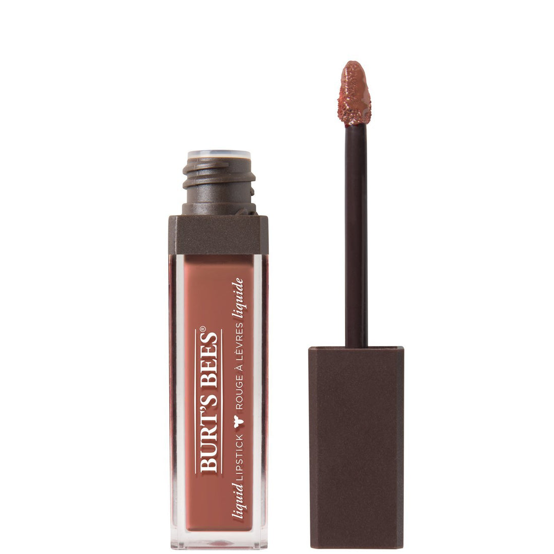 Burt's Bees 100% Natural Glossy Liquid Lipstick, Sandy Seas, 1 Tube