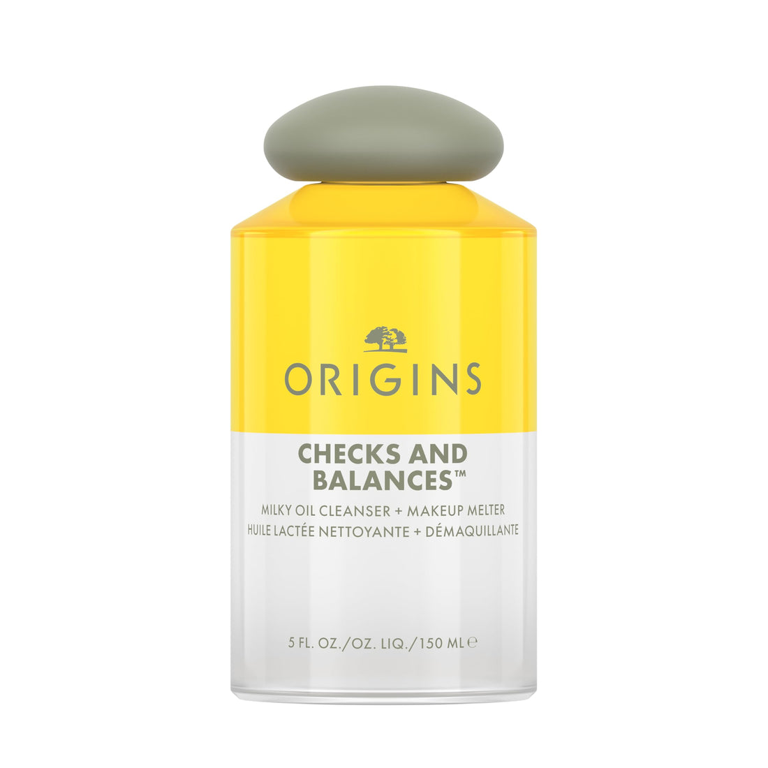 Origins Checks and Balances Milky Oil Cleanser + Makeup Melter | Softens Skin & Removes Makeup | With Squalane & Plant-Derived Glycerin, 5 Fl Oz