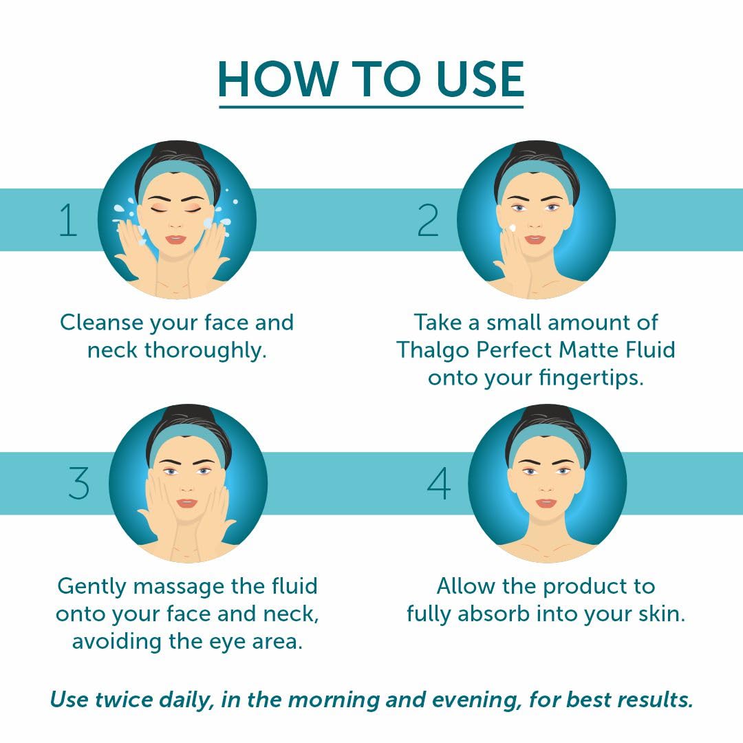 Thalgo Perfect Matte Fluid - Daily Moisturizer for Oily Skin with Long-Lasting Shine Reduction - 40ml