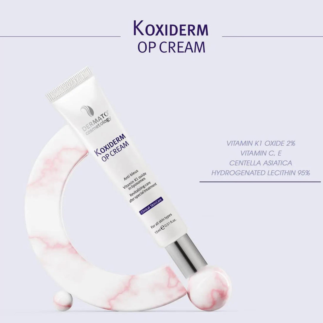 Vitamin K1 Cream, Minimizing Appearance of Scars, Dark Eye Circles, Bruises, Varicose Veins, Purpura and Redness 1.01Oz by dermato