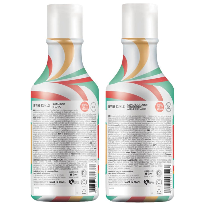 Inoar Professional - Divine Curls Shampoo & Conditioner - (2x) 250ml/8.45oz