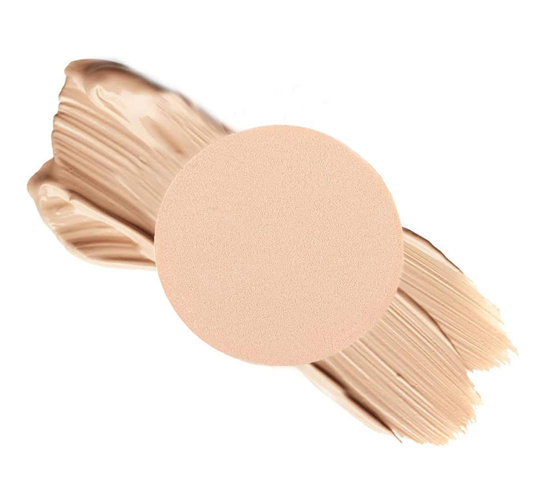 Anleolife round sponges foundation blender facial powder puff makeup blush applicators 6bags,36pcs(6pcs/bag)