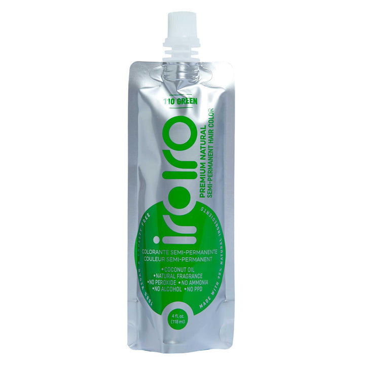 IROIRO Premium Natural Semi-Permanent Hair Color 110 Iro Green (4oz) by Iroiro