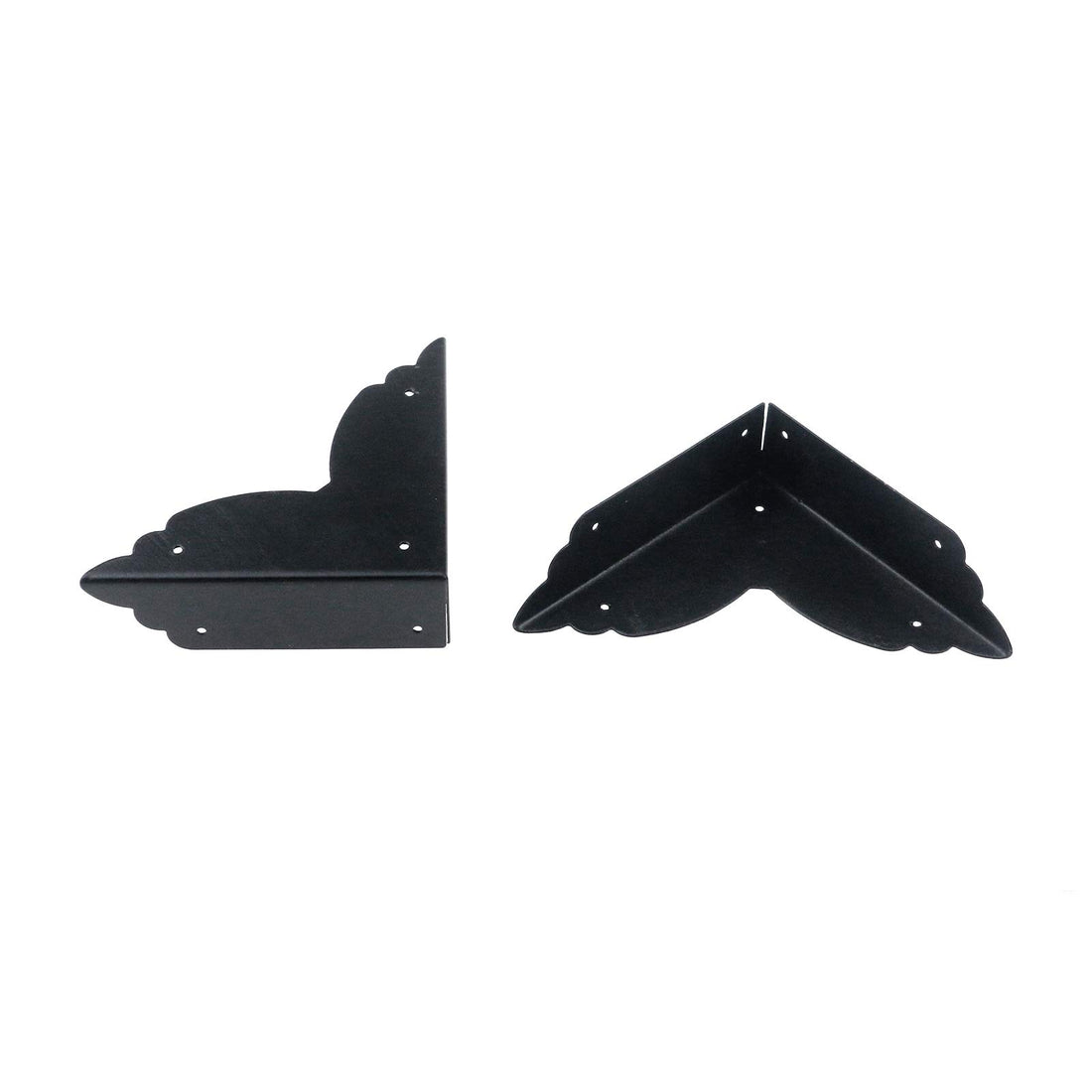 Antrader Metal Box Corner Protector Black Edge Safety Bumpers Furniture Corner Cover Guard Side Length 2.8 Pack of 12