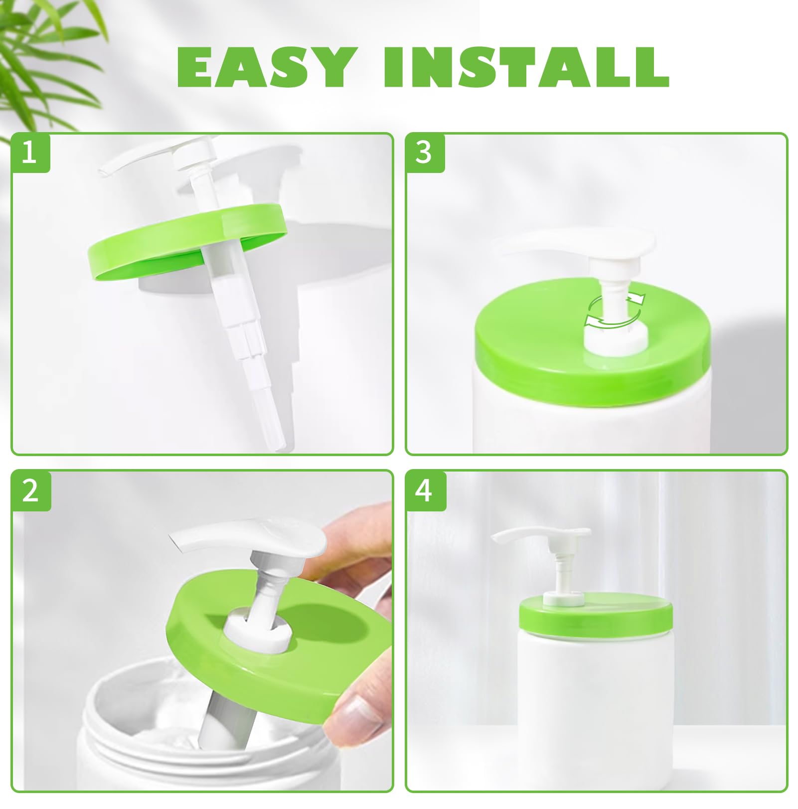 3 Pcs Pump Lid for Cetaphil Body Moisturizer 20oz Lotion Pump Dispenser for 3.54-inch Diameter Replacement Wide Mouth Pump Lid Dispenser Fits Cetaphil Moisturizer Cream 16oz When Cut Tube Short