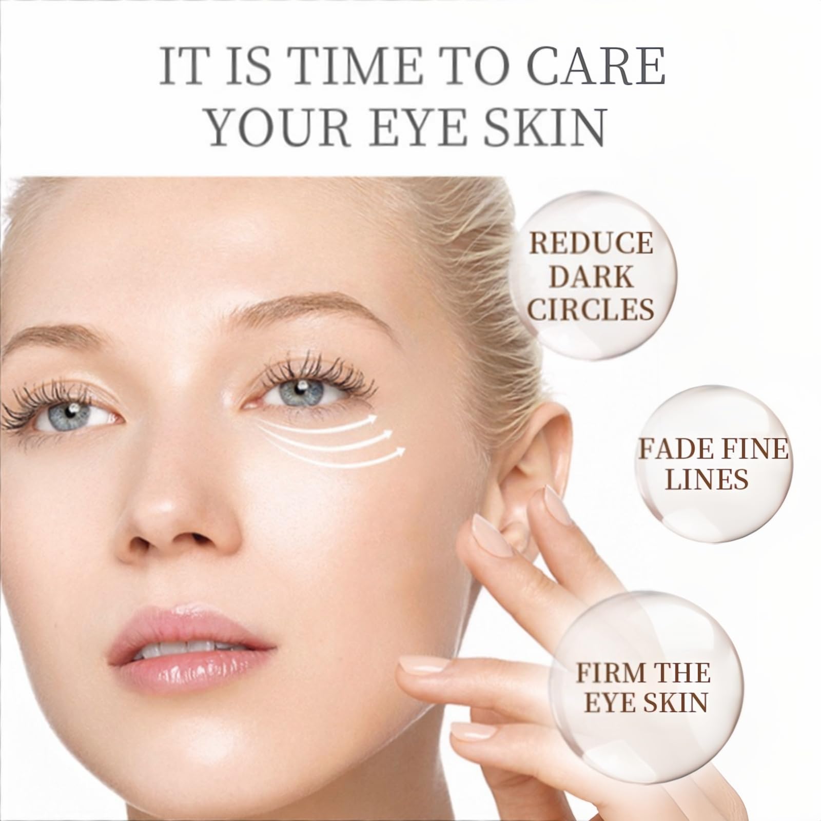 BSMKCL Snail Eye Cream with Red Ginseng for Women Under Eye Dark Circles, Eye Bags, Fine Lines Snail Essence Eye Cream Moisturizing & Nourishing Skin Care 30g